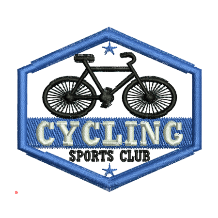Cycling Sports Club Hand Embroidery Iron On Patches