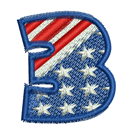 Star Spangled Number 3 Embroid Patches For Clothes