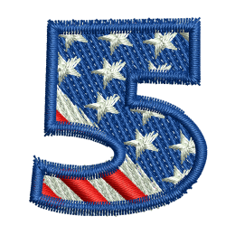 Star Spangled Number 5 Embroidery Shops Near Me