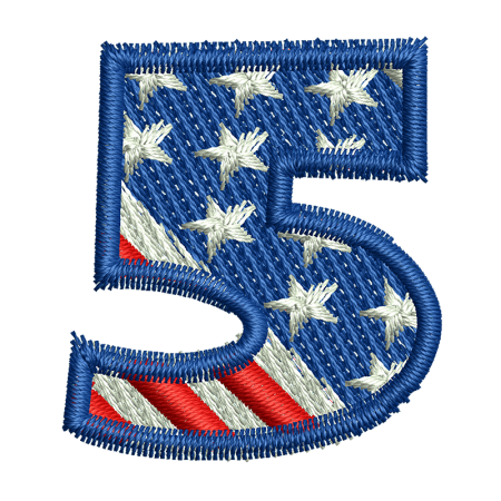 Star Spangled Number 5 Embroidery Shops Near Me