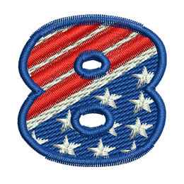 Star Spangled Number 8 Embroidery Shop Jean Patches