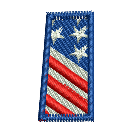 Star Spangled Letter I Embroidery On Clothes Heat Patches