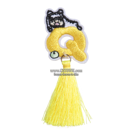 Yellow Cute Tiger with Tassels Patch