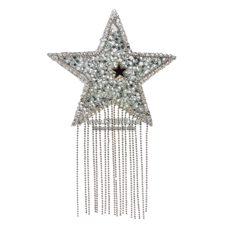 Rhinestone Bling Star with Tissue Heat Sealed Applique