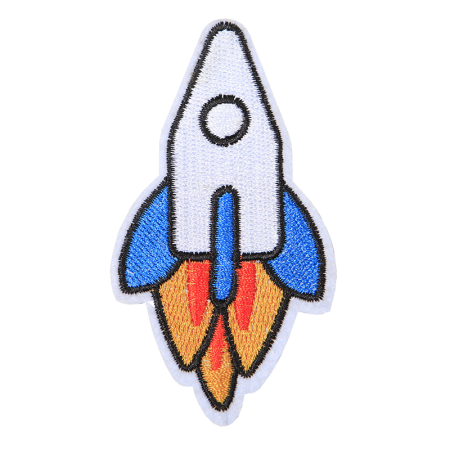 Little Rocket Embroidery Patch for Kids and Jeans