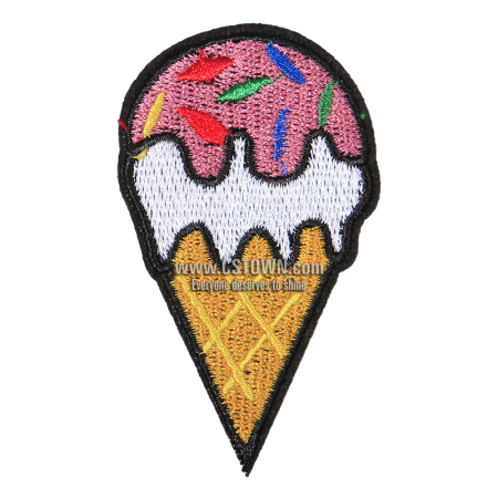 Strawberry Ice Cream Polyester Embroidery Patch