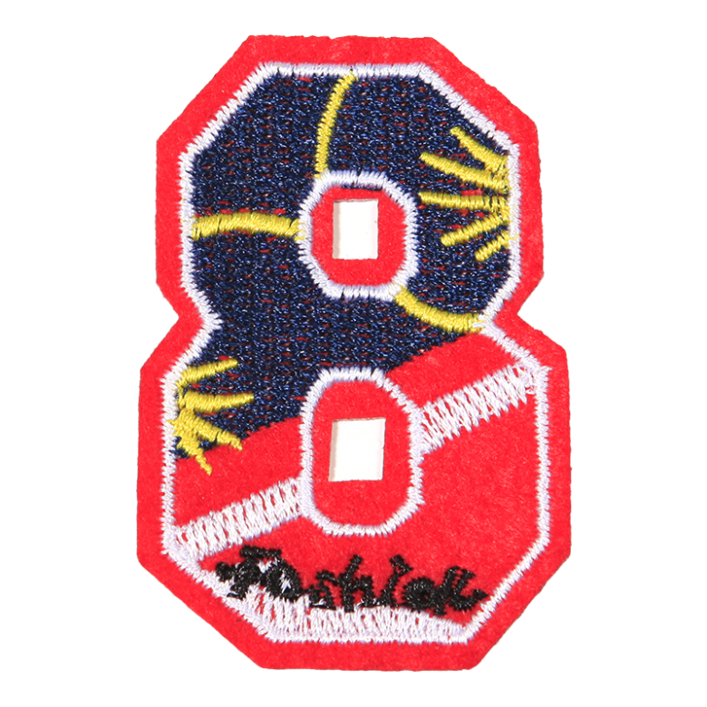 Number eight embroidery applique patch cstown Number eight embroidery applique patch cstown