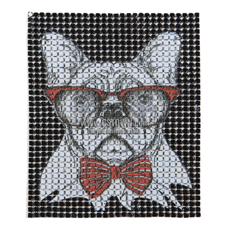 Gentle Bull Dog with Glasses Special Patch