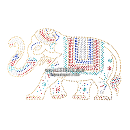 Metallic Indian Style Elephant Patch