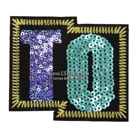 Trendy Embroidery Patch in Sequin