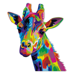 Neon Color Giraffe Fashion Custom Iron on Vinyl Transfer for Fabric