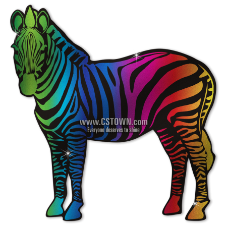 Rainbow Zebra Printable Heat Transfer