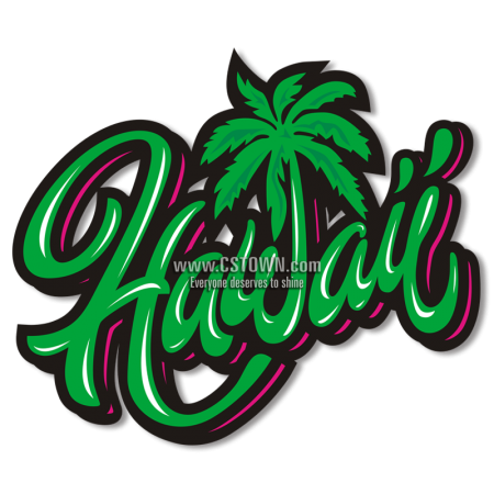 Summer Time Coconut Tree in Hawaii Green Heat Transfer