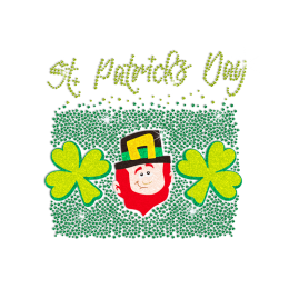 Customized Glitter Saint Patricks Elf Rhinestone