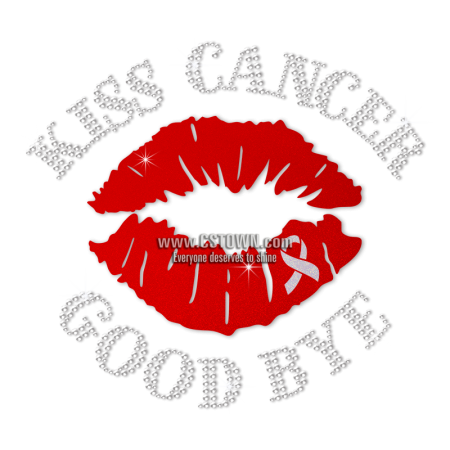 Kiss Cancer Goodbye Breast Cancer Themed Heat Transfer