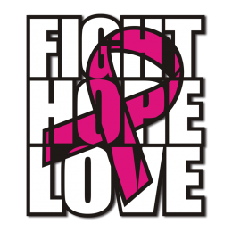 Fight Hope and Love Advanced PU Heat Transfer for Breast Cancer