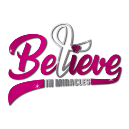 Believe in Miracles Pink Ribbon Themed Transfer for Breast Cancer