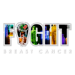 Fight Breast Cancer Colorful Glass Bottles as the Base Image Transfer