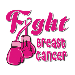 Fight Breast Cancer Pink Ribbon Themed Hot Press Desgin