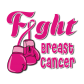 Fight Breast Cancer Pink Ribbon Themed Hot Press Desgin