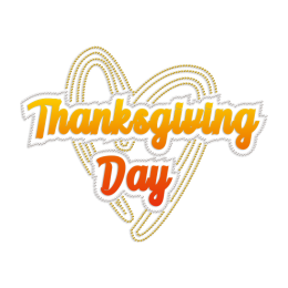 Thanksgiving Day Iron on Rhinestone Transfer