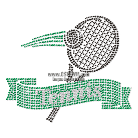 Bling Rhinestone Transfer Tennis Heat Press Decal