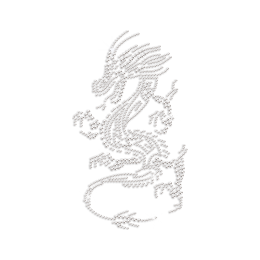 Crystal Dragon Rhinestone Iron on Transfer