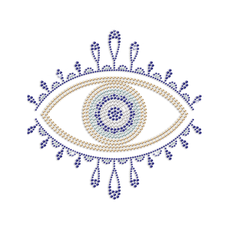 Eye Rhinestone Iron on Transfer