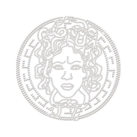 Medusa Iron on Rhinestone Transfer