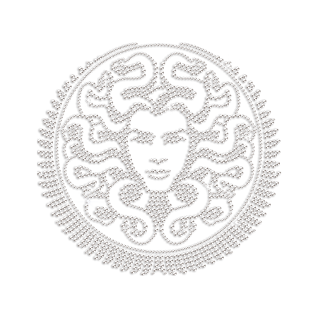 Medusa Iron on Rhinestone Transfer