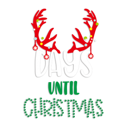 Days Until Christmas PU & Rhinestone Heat Transfer