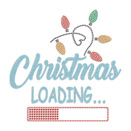 Christmas Loading Glitter & Rhinestone Heat Transfer