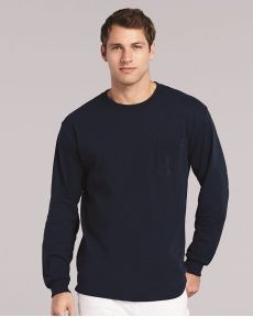 Gildan-Ultra Cotton® Long Sleeve Pocket T-Shirt-2410