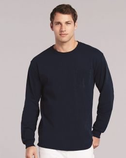 Gildan-Ultra Cotton® Long Sleeve Pocket T-Shirt-2410