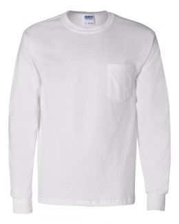 Gildan-Ultra Cotton® Long Sleeve Pocket T-Shirt-2410