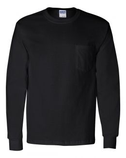 Gildan-Ultra Cotton® Long Sleeve Pocket T-Shirt-2410