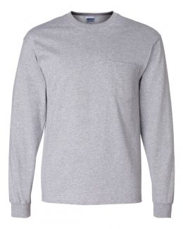 Gildan-Ultra Cotton® Long Sleeve Pocket T-Shirt-2410