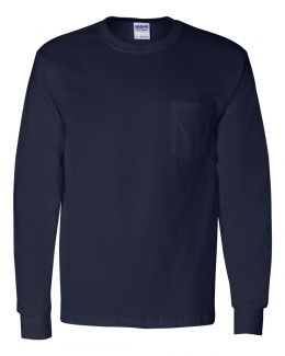 Gildan-Ultra Cotton® Long Sleeve Pocket T-Shirt-2410