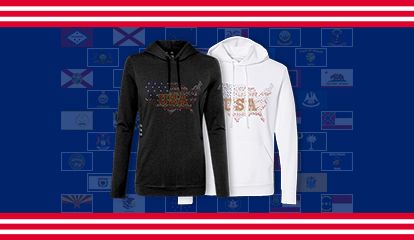 Quality Material / Fabulous Designs / Enjoyable Visual Effect/ Free Customization. With different materials and designs, the American state themed heat transfers all show you amazing visual effects. 
